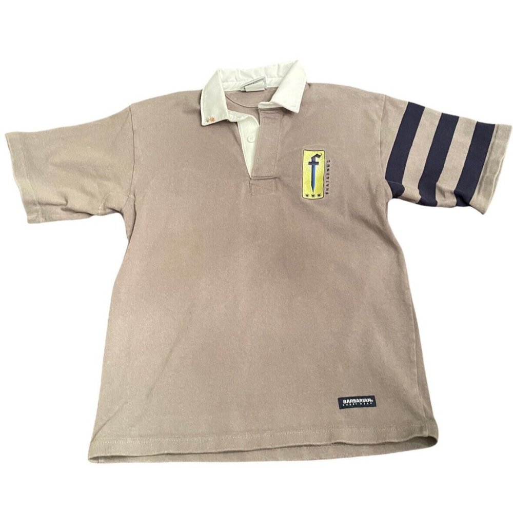 Barbarian Rugby Wear Polo shirt Mens Size S Pullover Short Sleeve Collared